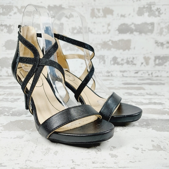 NEW Life Stride Masquerade Black Summer Heeled Sandals V454 - Picture 4 of 12